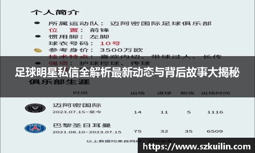 足球明星私信全解析最新动态与背后故事大揭秘